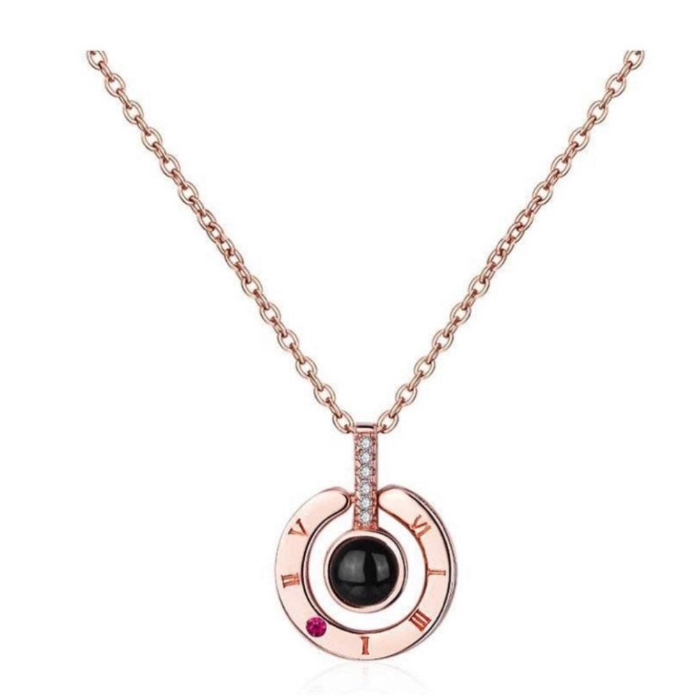 dainty necklace / I love you necklace